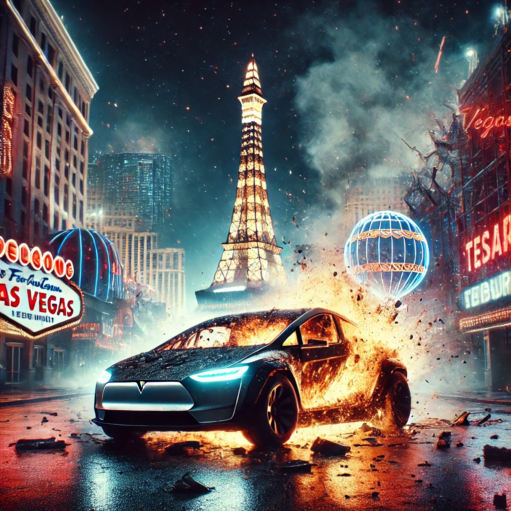 انفجار شاحنة تسلا سايبرتراك أمام فندق ترامب إنترناشونال في لاس فيغاس